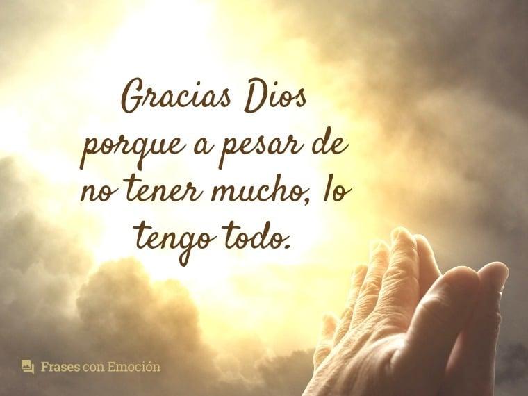 Frases de Agradecimiento a DIOS por las Bendiciones Recibidas